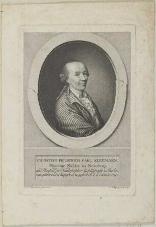 Bildnis des Christian Friederich Carl Kleemann