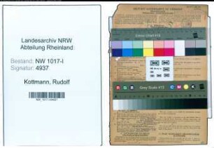 Entnazifizierung Rudolf Kottmann , geb. 28.09.1896 (Kaufmaennischer Angestellter)