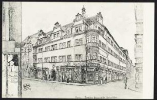 Leipzig - Fürstenhaus Grimmaische Str. und Universitätsstr. : n. d. Natur gez. von Peter Jacob