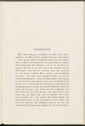 Spaziergänge.