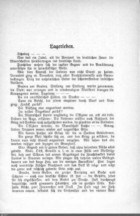 Lagerleben