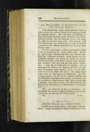 Zur Angelegenheit der Krankenkasse für den kath. Lehrerstand Schlesiens