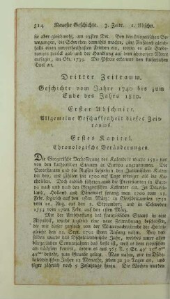 Erster Abschnitt. Allgemeine Beschaffenheit dieses Zeitraums