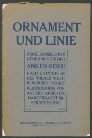 Ornament und Linie - Eine Sammlung neuer Muster der Anker-Serie