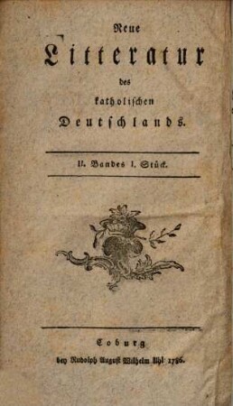 Litteratur des katholischen Deutschlands. 6. 1786