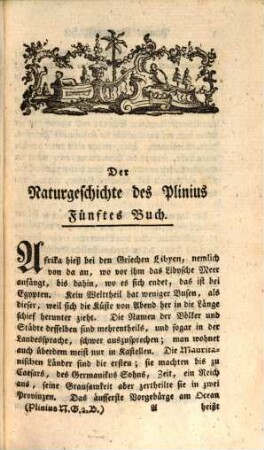 Cajus Plinius Secundus Naturgeschichte, Zweyter Band