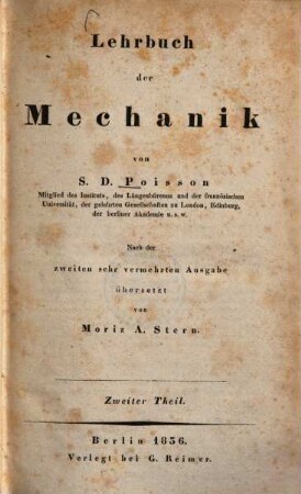 Lehrbuch der Mechanik. 2