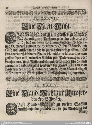 Fig. XXXVII. Eine Trett-Mühl.