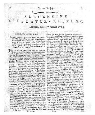 Neues geographisches Magazin. 4ter Band, 3tes Stück. Halle: Waisenhaus, 1789