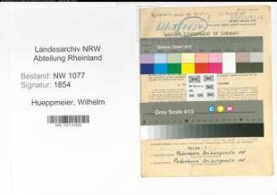 Entnazifizierung Wilhelm Hueppmeier , geb. 07.02.1895 (Polizist)