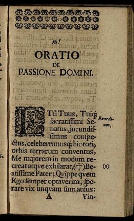Oratio De Passione Domini.