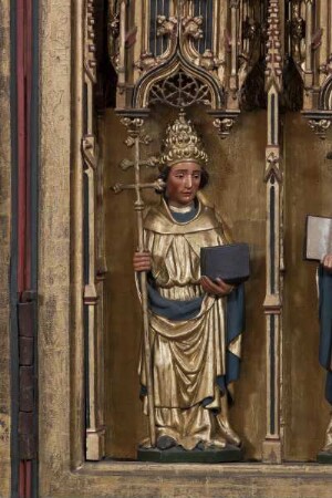 Hochaltar des Frankfurter Doms — Rechter Flügel: Vier Heilige und vier Kirchenväter — Kirchenvater Papst Gregor