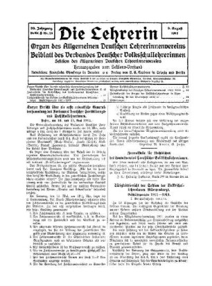 Tätigkeitsbericht der Sektion der Volksschullehrerinnen Württembergs : Geschäftsperiode 1911-1913