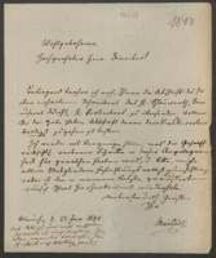Brief von Carl Friedrich Philipp von Martius an August Emanuel Fürnrohr