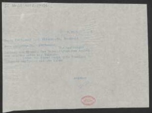 Brief an Karl Klindworth : 07.08.1913