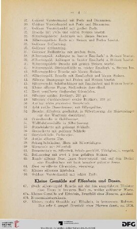 Kleine Gemälde auf Elfenbein und Dosen (Nr. 67-130)