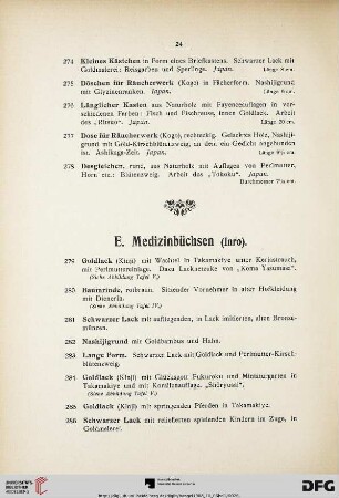 Medizinbüchsen (Nr. 279-308)