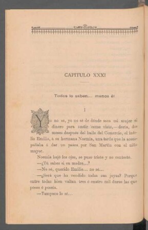 Capítulo XXXI - Todos lo saben... menos él