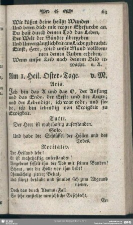 Am 1. Heil. Oster-Tage