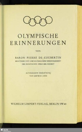 Olympische Erinnerungen