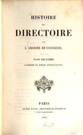 Histoire du directoire. 2
