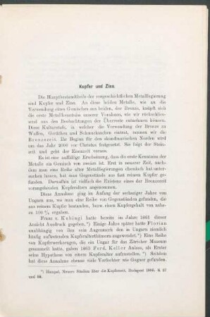 Kupfer und Zinn.
