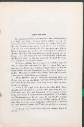 Kupfer und Zinn.