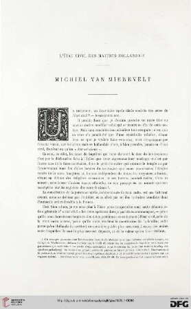 2. Pér. 17.1878: Michiel van Mierevelt, [1] : l'état civil des maîtres hollandais