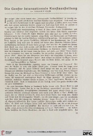 13.1921: Die Genfer Internationale Kunstausstellung