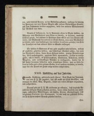 XXIII. Radschlag auf das Interim.
