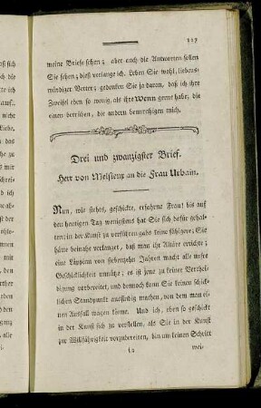 Drei und zwanzigster Brief. - Neun und zwanzigster Brief.