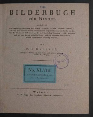 [Bd. 3], No. 48: Bilderbuch für Kinder