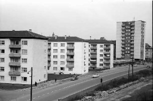 Pforzheim: Wohnblock in der Calwer Straße von oben gesehen