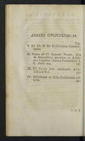 Series opusculorum.