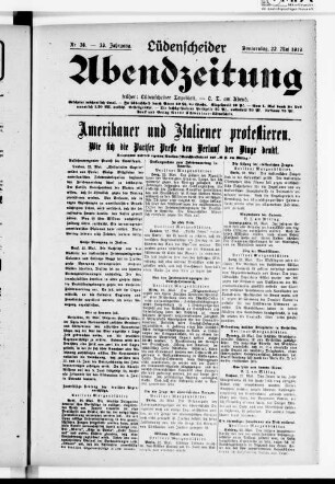 Lüdenscheider Abendzeitung : früher Lüdenscheider Tageblatt