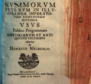 Nummorum veterum in illustranda imperatorum romanorum historia usus ...