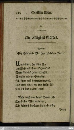 31. Die Ewigkeit Gottes