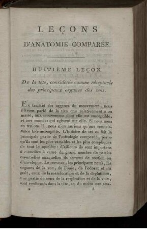 Leçons D'Anatomie Comparée.