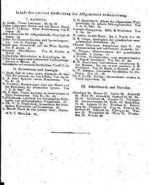 Inhaltsverzeichnis der Allgemeinen Schulzeitung : [Juli 1828, Heft 79 - 91]