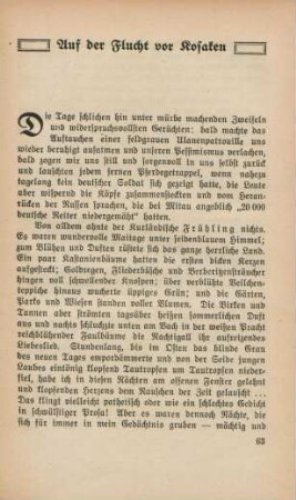 Auf der Flucht vor Kosaken