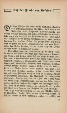Auf der Flucht vor Kosaken