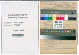 Entnazifizierung Karl Hoyer , geb. 08.07.1908 (Gaertner)