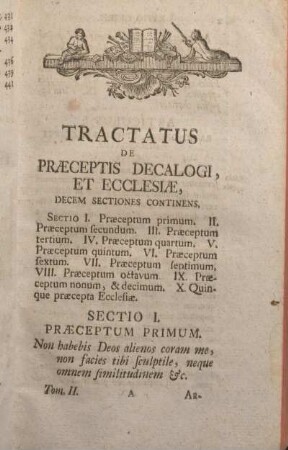 Sectio I. Praeceptum Primum.