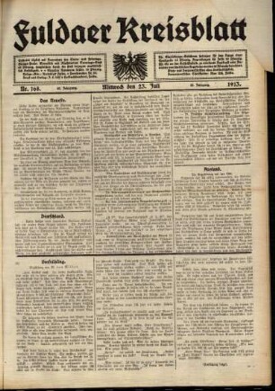 Ausgabe vom Mittwoch, den 23. Juli 1913.