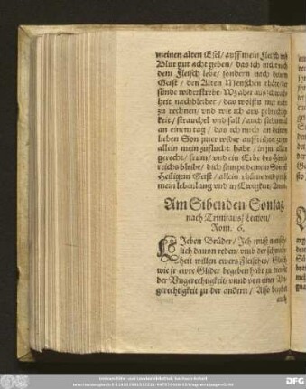 Am Sibenden Sontag nach Trinitatis/ Lection Rom. 6.
