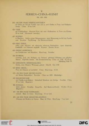 V. Persien- China -Kunst (Nr. 424-508)