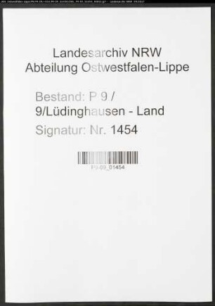 Sterberegister Standesamt Lüdinghausen-Land