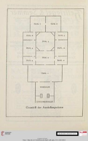 Grundriß der Ausstellungsräume