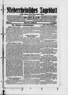 Niederrheinisches Tageblatt : Kempener Volkszeitung : Kempener Zeitung : Lobbericher Tageblatt : Heimatzeitung für den linken Niederrhein