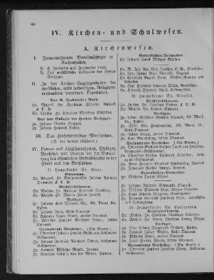 IV. Kirchen- und Schulwesen.